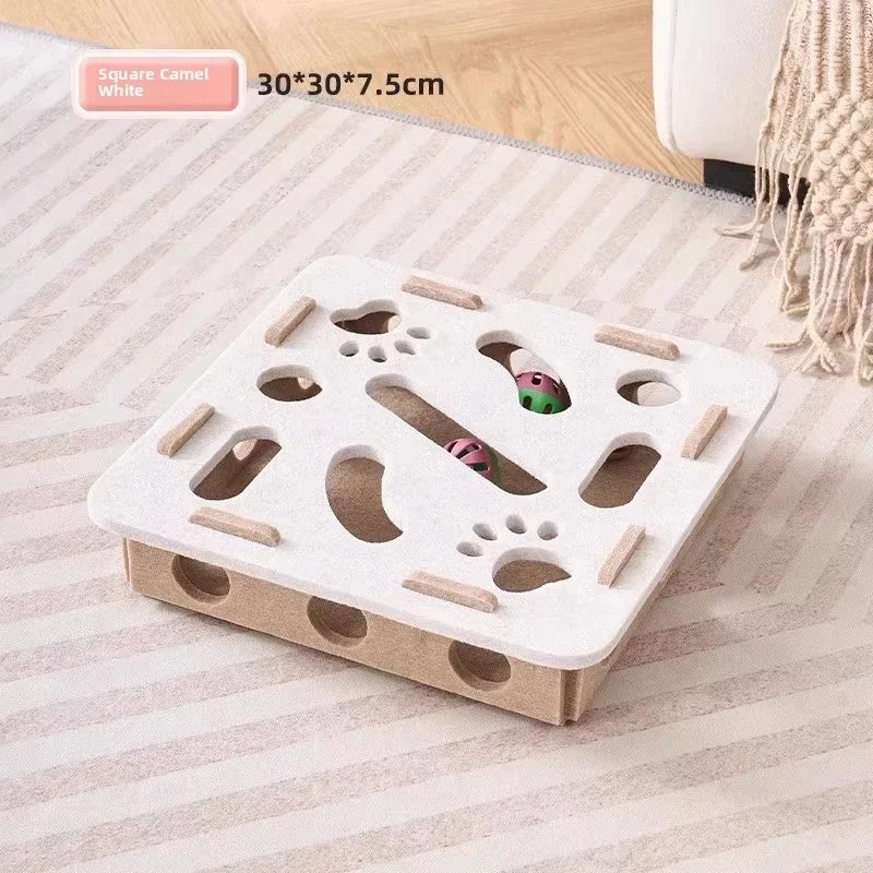 🧩 Caja de Juego de Fieltro con Pelota para Gatos