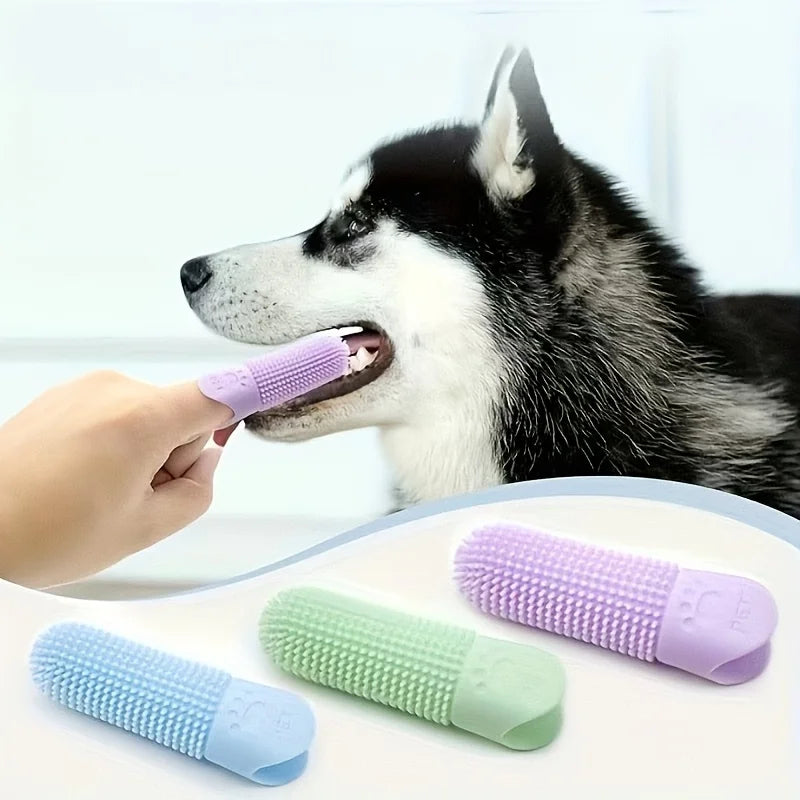 🪥 Cepillo de Dientes de Dedo de Silicona para Mascotas