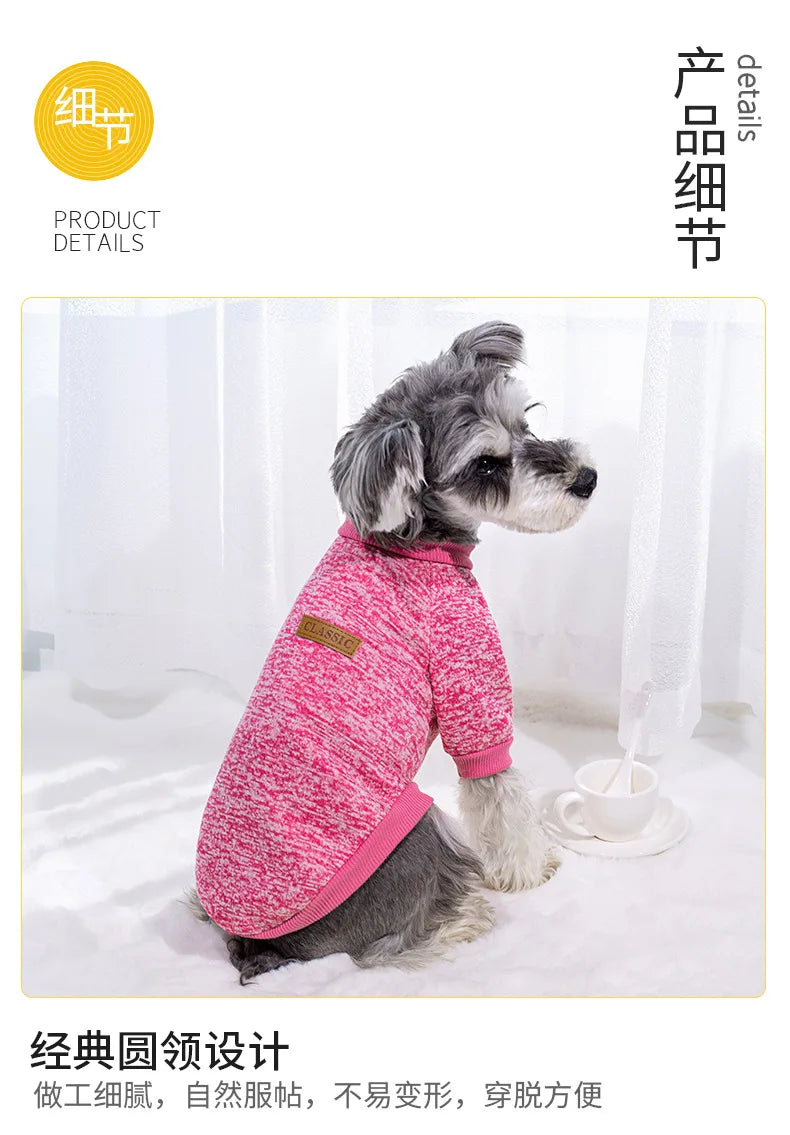 🧶 Suéter Tejido Cuello Redondo para Perros y Gatos