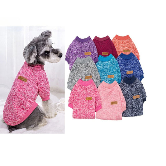 🧶 Suéter Tejido Cuello Redondo para Perros y Gatos