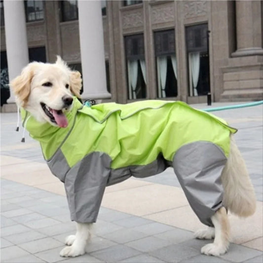 ☔ Impermeable con Capucha para Perro Grande