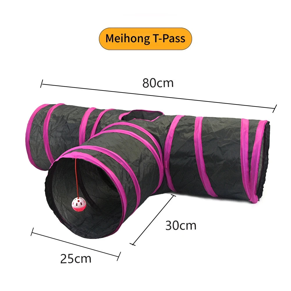 🌀 Túnel Plegable en S para Gatos