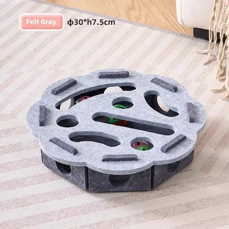 🧩 Caja de Juego de Fieltro con Pelota para Gatos