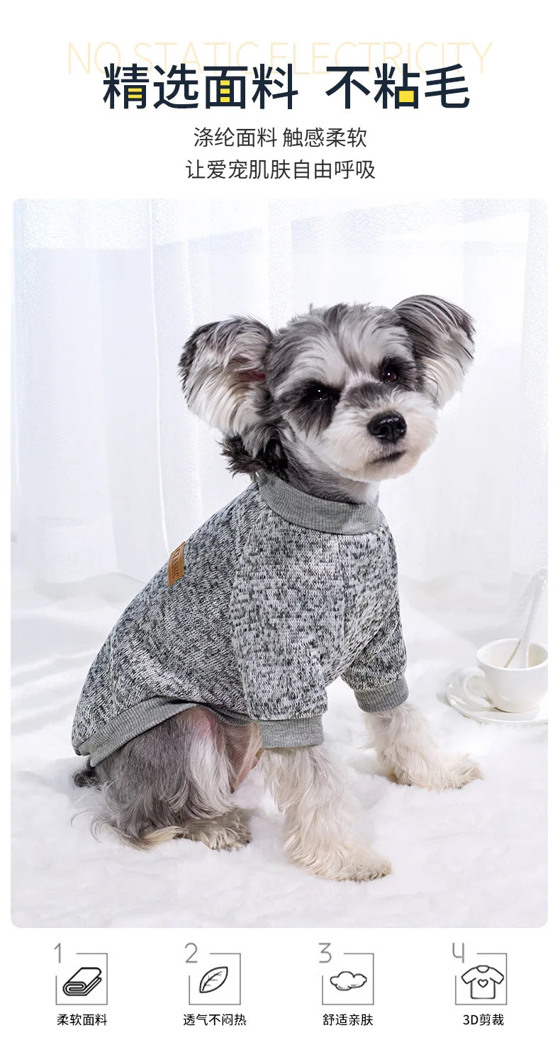 🧶 Suéter Tejido Cuello Redondo para Perros y Gatos