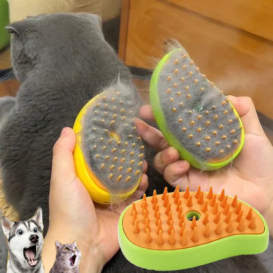 🐾 Cepillo Masajeador Autolimpiante para Mascotas