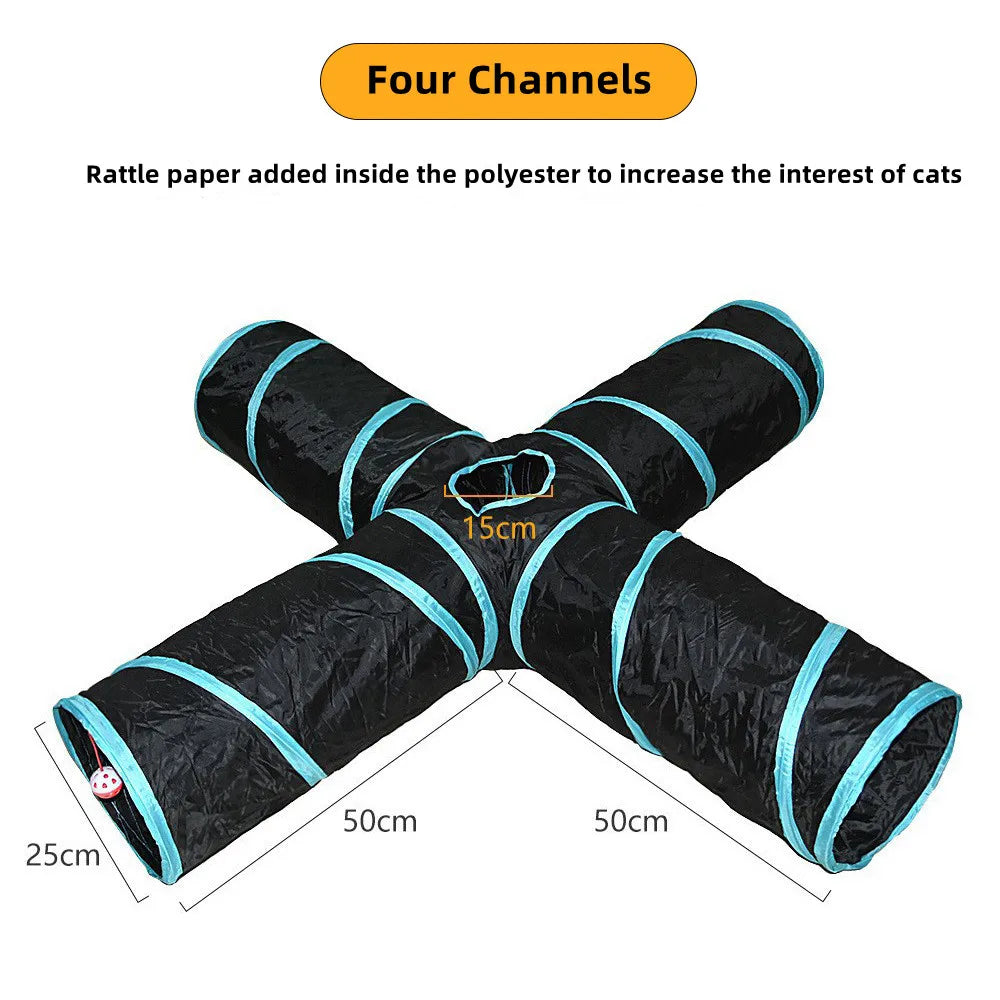 🌀 Túnel Plegable en S para Gatos
