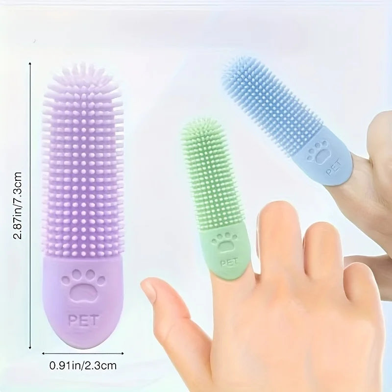 🪥 Cepillo de Dientes de Dedo de Silicona para Mascotas