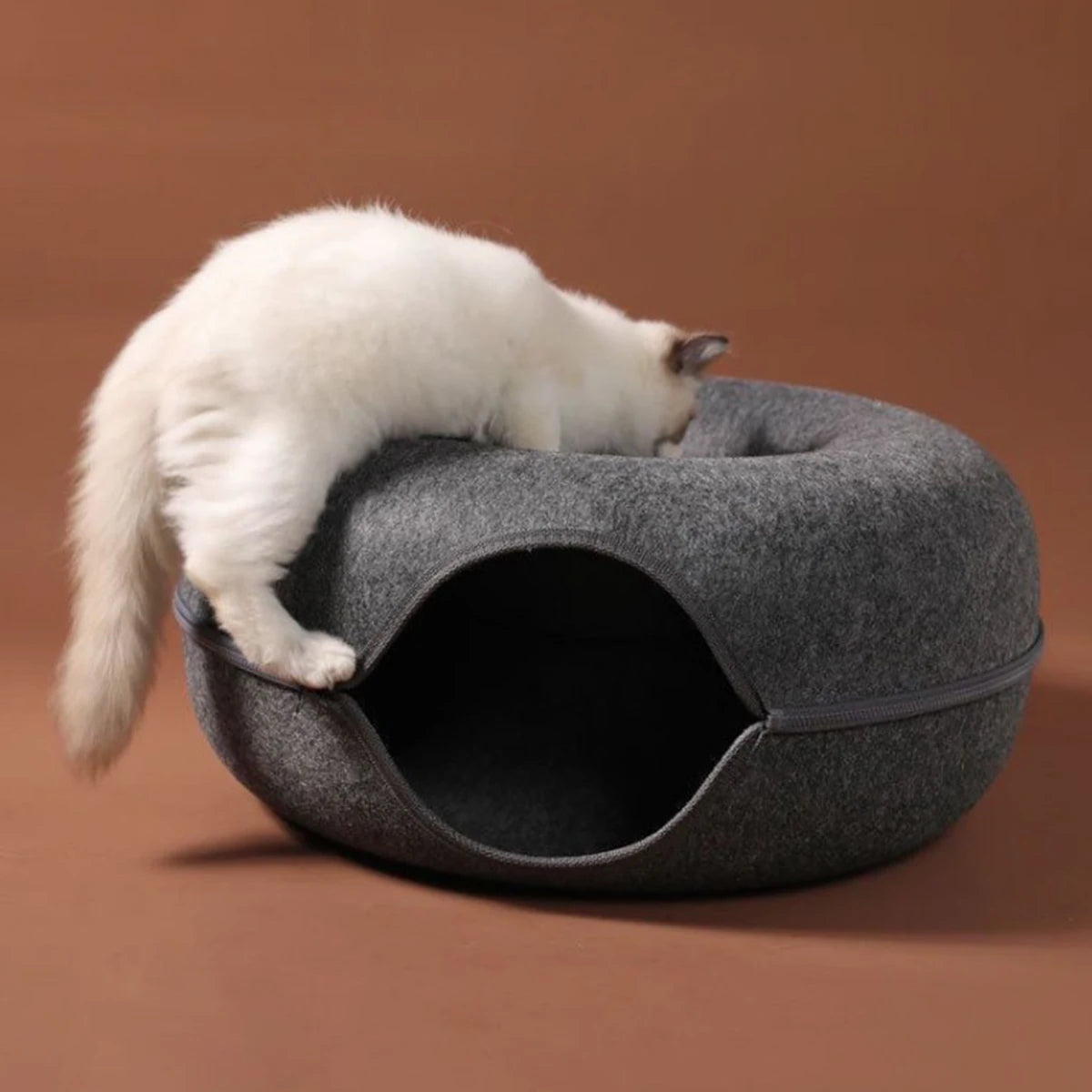 🏠 Nido Túnel de Fieltro para Gatos