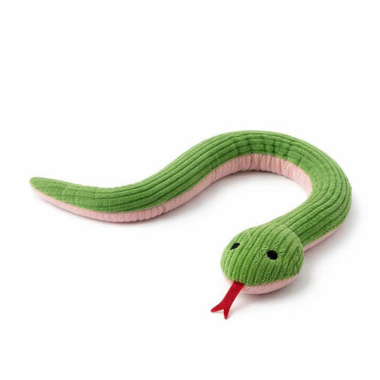 Juguete de peluche serpiente verde para mascotas