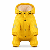 Impermeable con Capucha para Perro - Amarillo