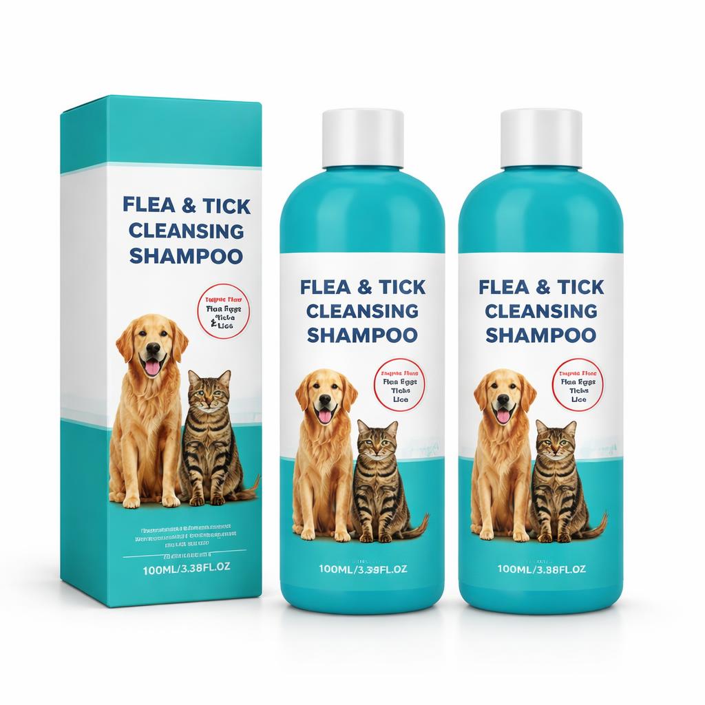 Shampoo Antipulgas para Mascota 100ml - A 2 piezas