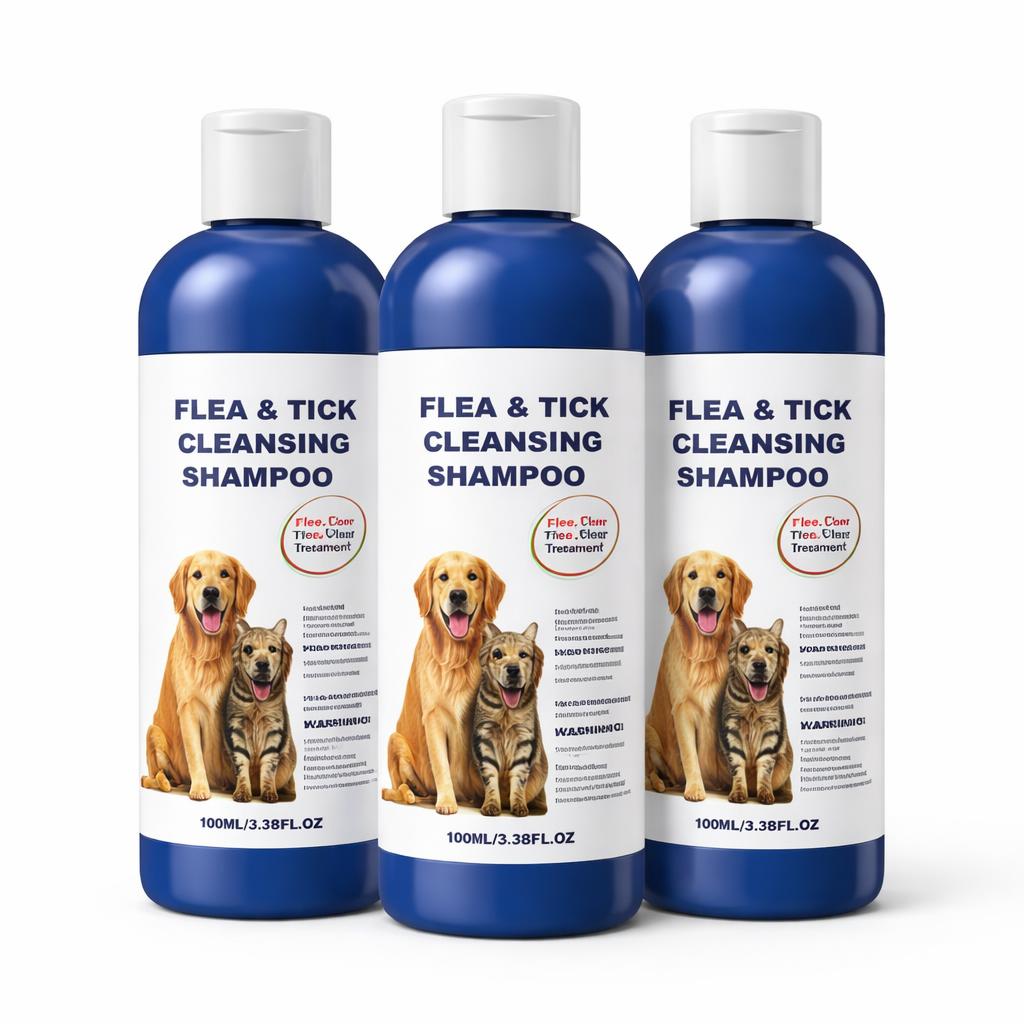 Shampoo Antipulgas para Mascota 100ml - A 3 piezas