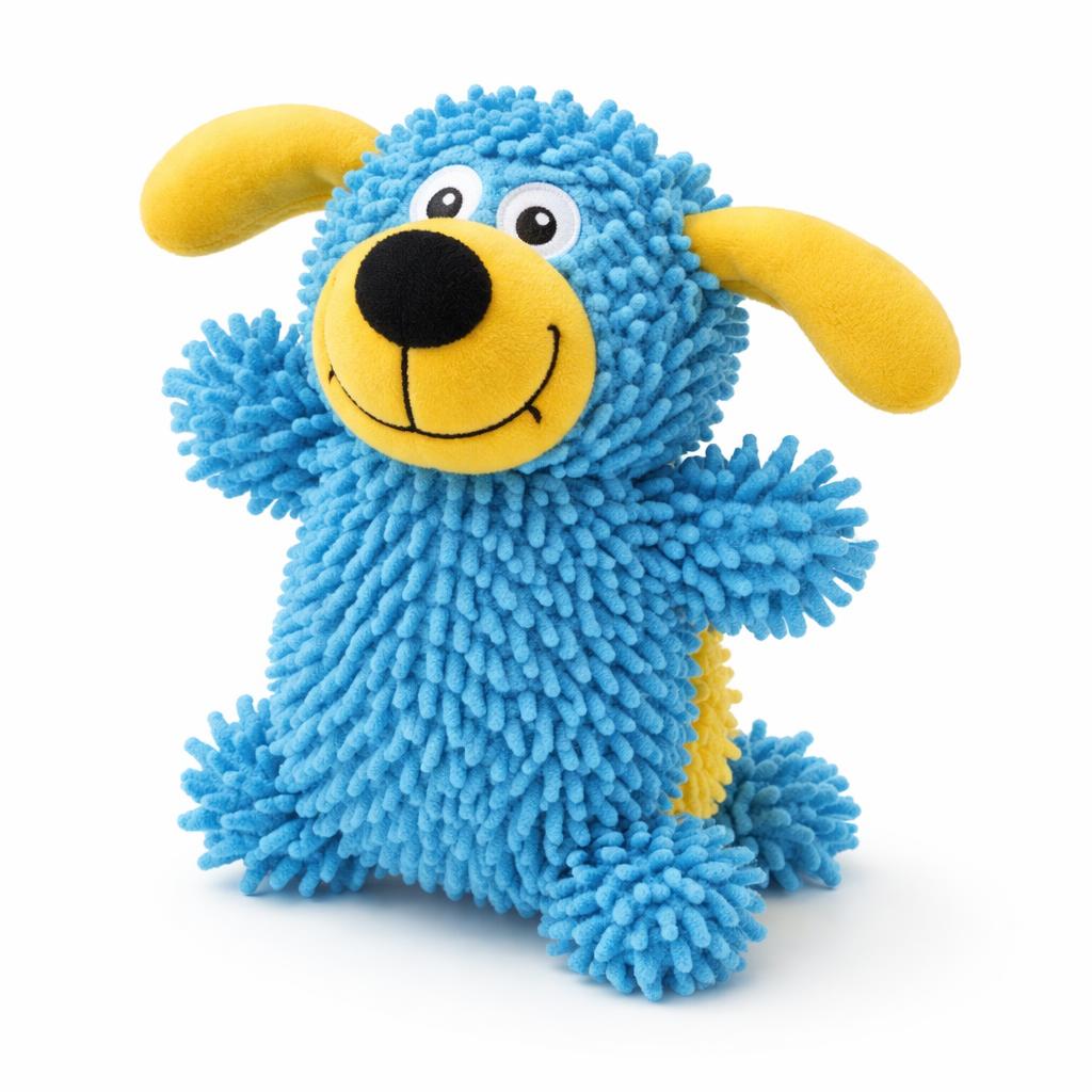 Juguete Mopa Chillón para Perro - Azul y amarillo