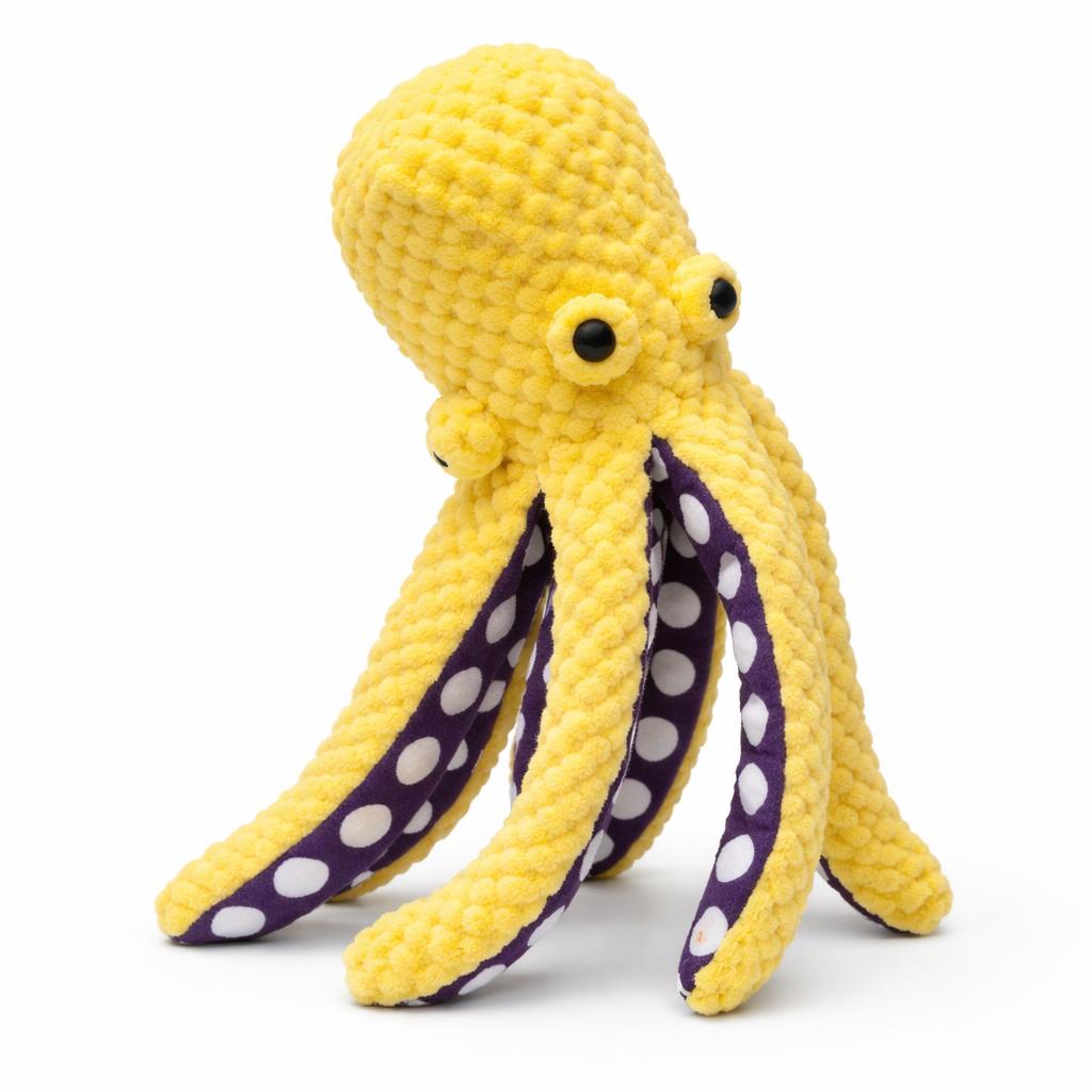 Pulpo Mordedor para Perro - Amarillo