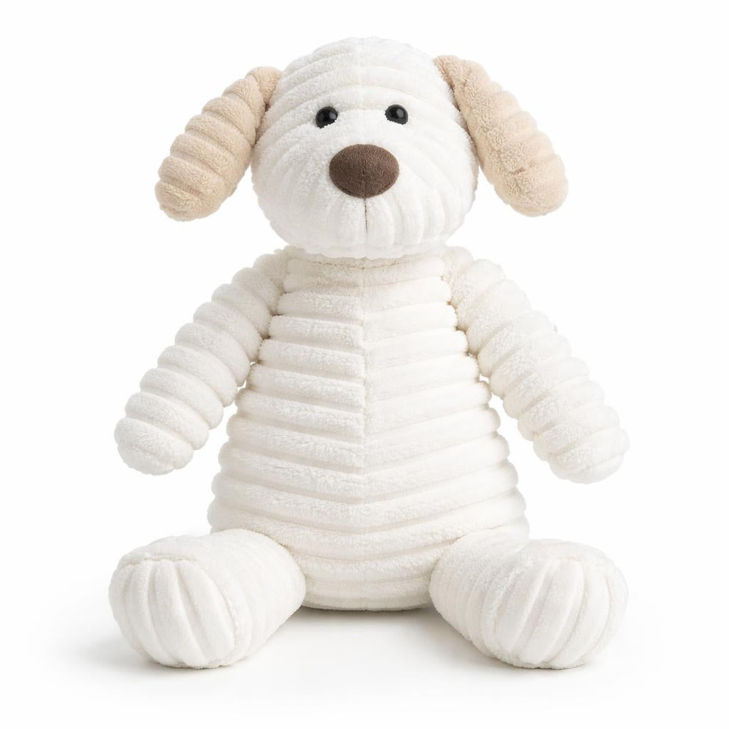 Mordedores de Pana Animalitos - Perrito blanco