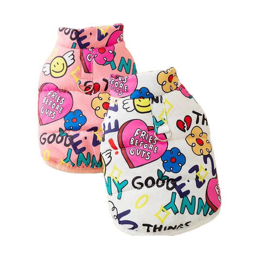 Chamarra Acolchada Estampada para Perros