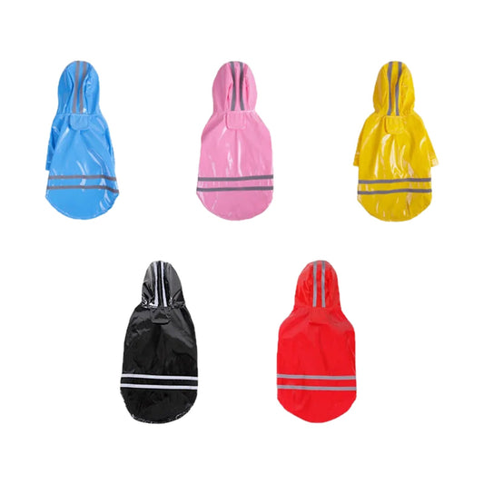 Impermeable con Capucha Reflejante para Perros