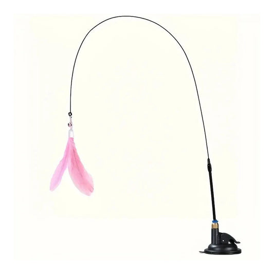 Varita con Plumas y Ventosa para Gatos
