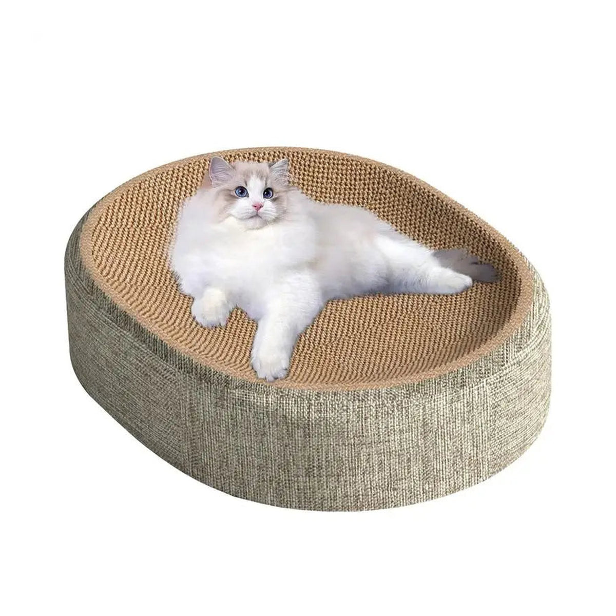 Rascador Ovalado 2 en 1 de Sisal para Gatos