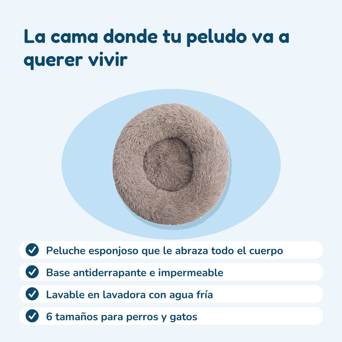 Beneficios de la cama redonda suave