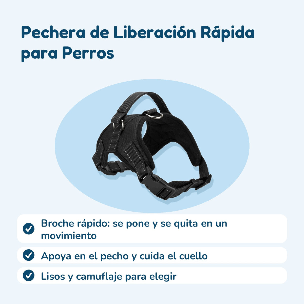 Beneficios: Pechera de Liberación Rápida para Perros